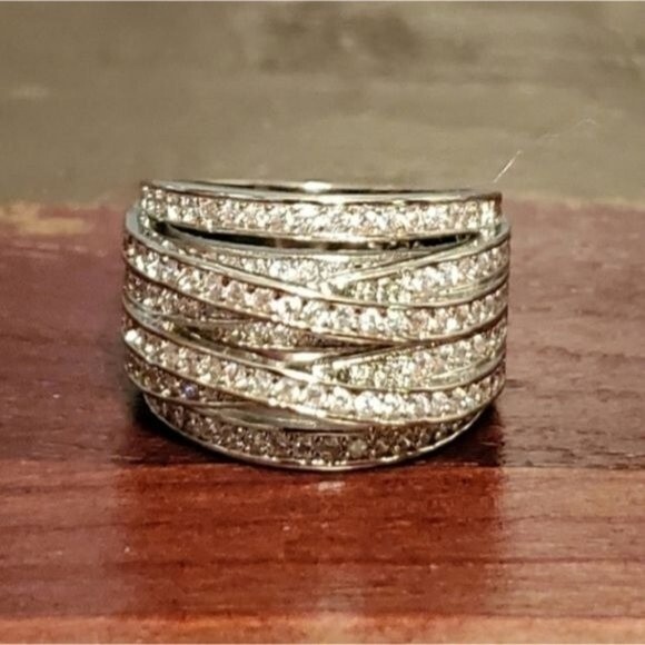 Silver Crossroads Diamond Ring A Must Have - Picture 5 of 8